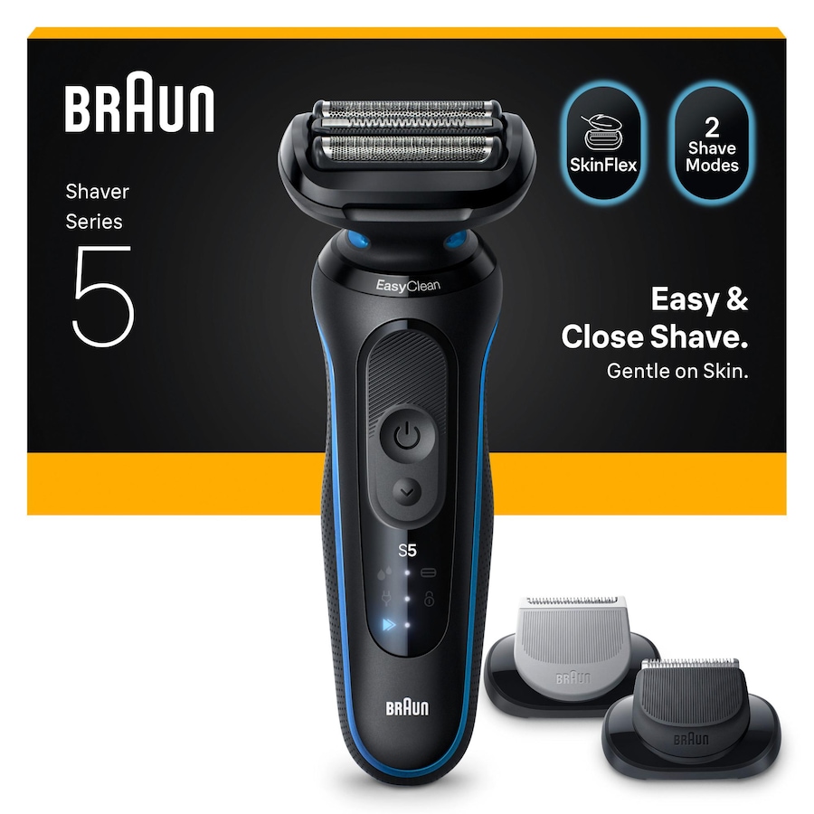 Braun Series 5 Elektrorasierer Herren kabellos +2 Aufsätze, 50