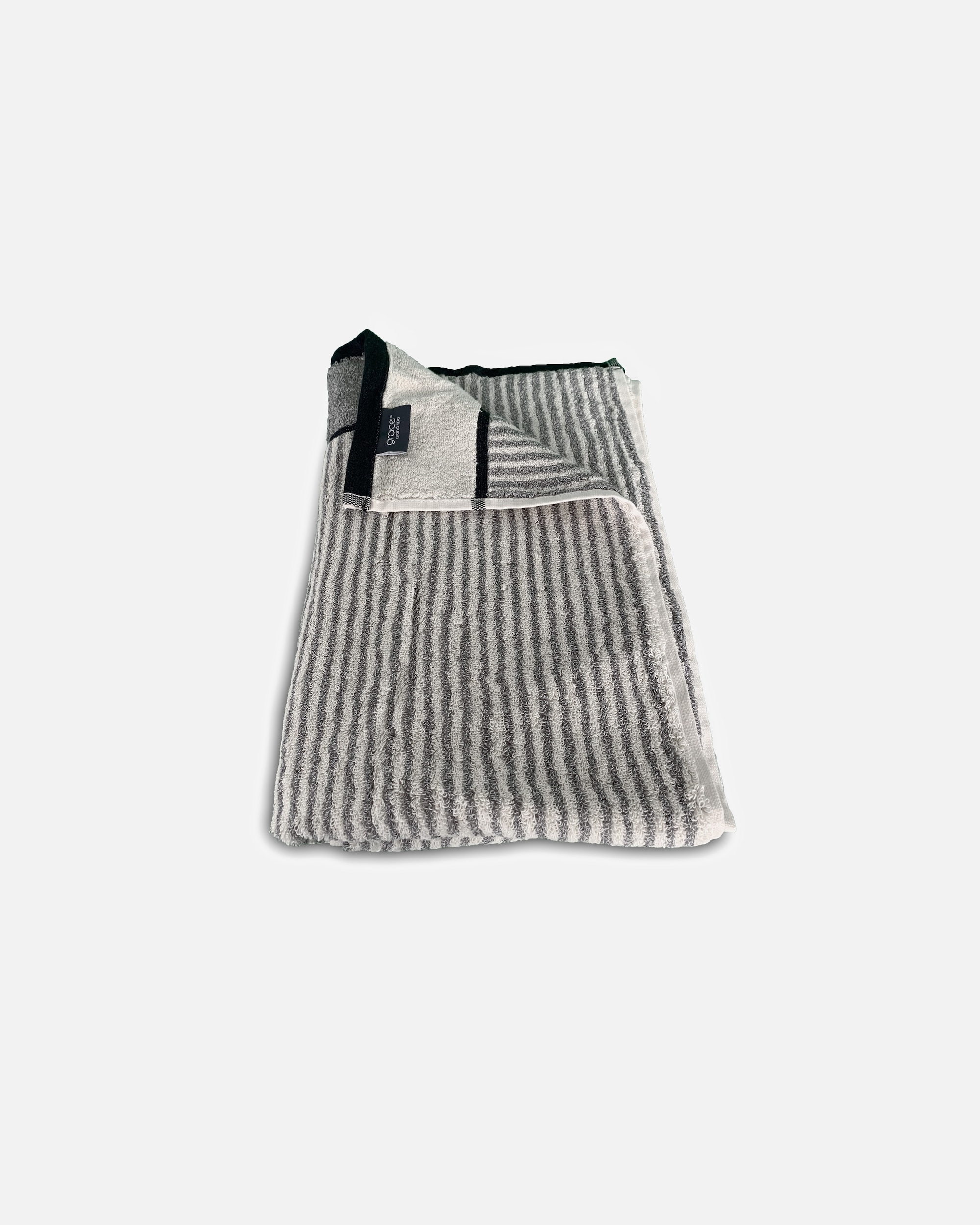 Handtuch für Unisex grace grand spa Duschtuch in gestreifter Optik grau