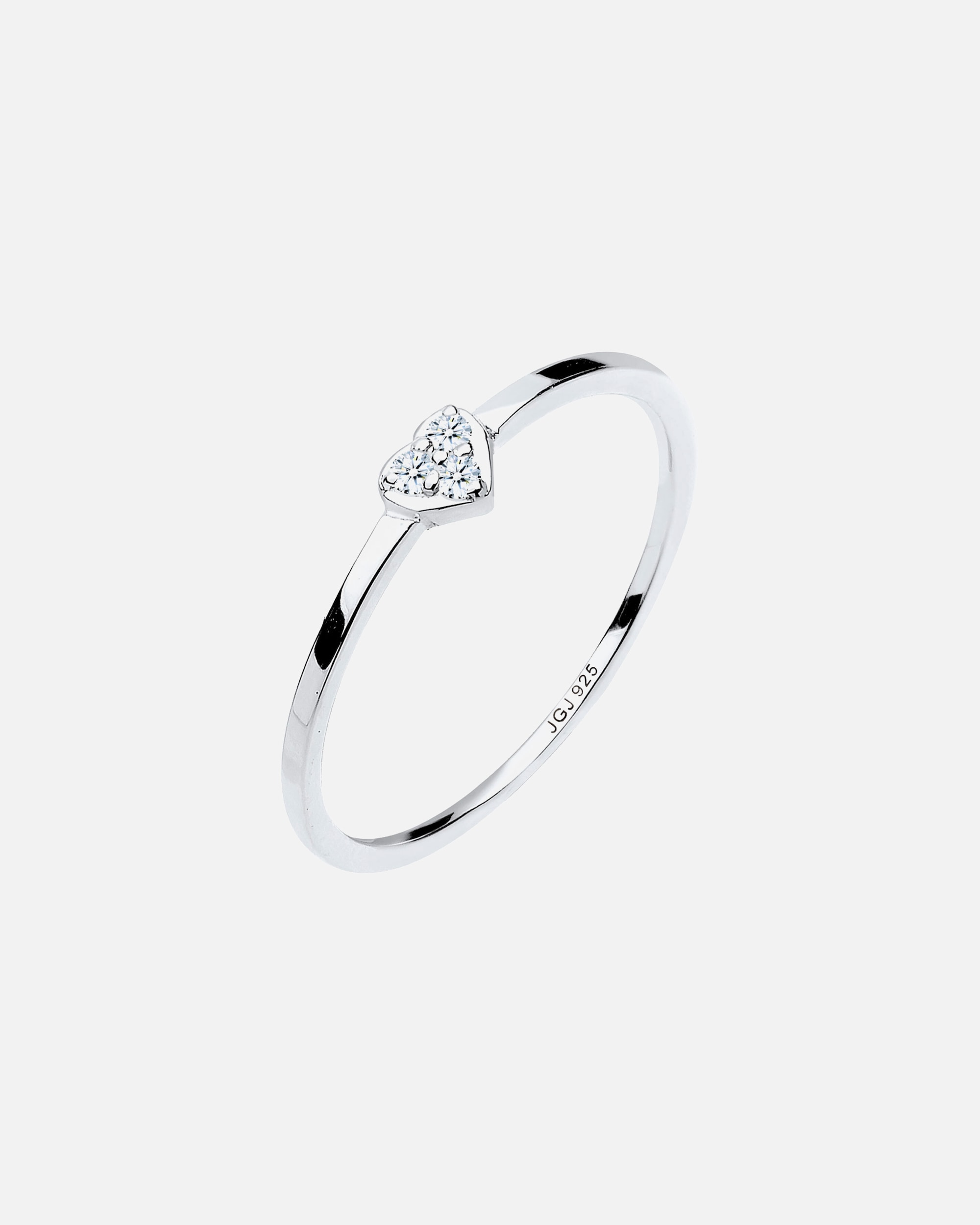 Ring für Weiblich Elli DIAMONDS Herz Symbol Diamant 0.04 ct. 925er Sterling Silber 52
