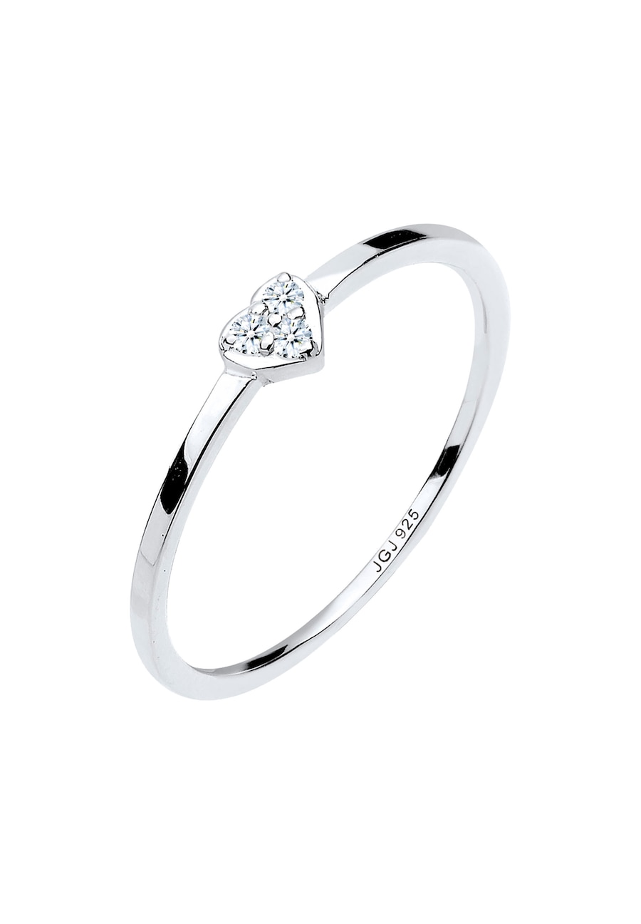 Elli DIAMONDS Herz Symbol Diamant 0.04 ct. 925er Sterling Silber 52 Damen