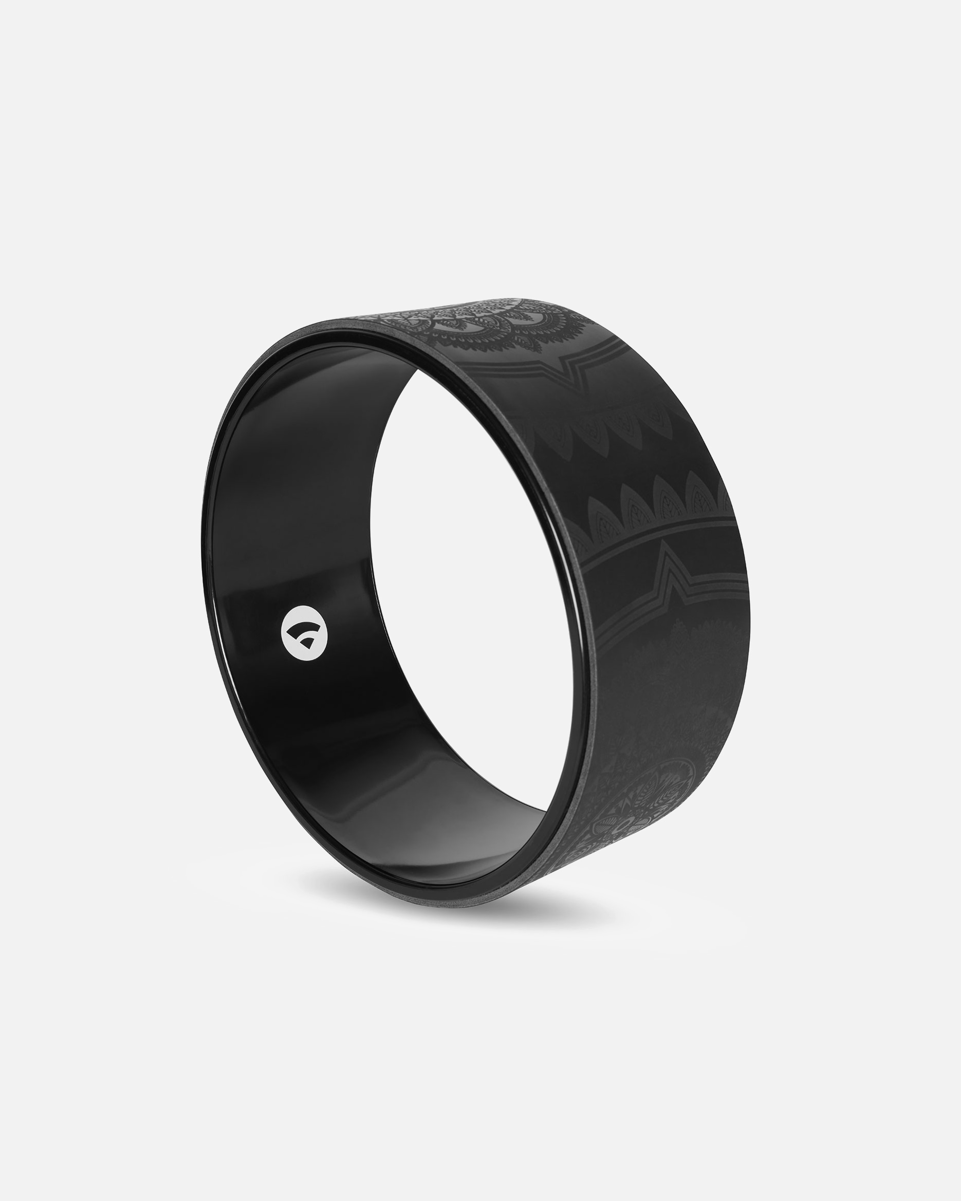 Yogazubehör für Unisex bodhi Yoga Wheel SAMSARA schwarz mit Mandala, Kautschuk/PU 1 Stück