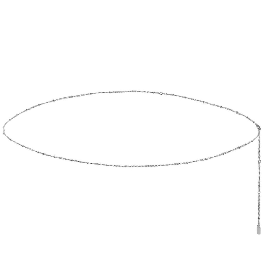 Hey Happiness Satellite Bauchkette aus Edelstahl Silber Damen