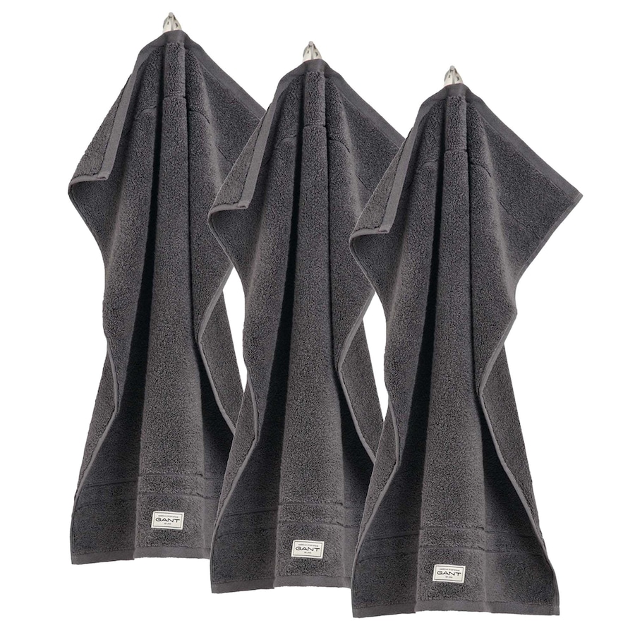 Gant Gästetuch 3er Pack 'Premium Towel' Dunkelgrau
