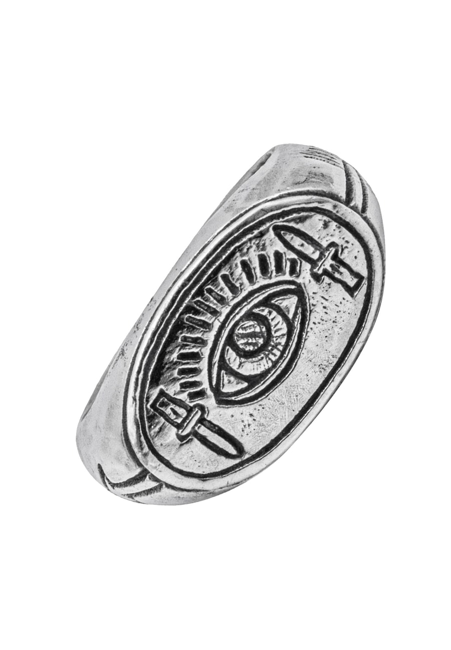 Haze & Glory Herren Siegelring - Eye Auge Dolch 925 Silber 60