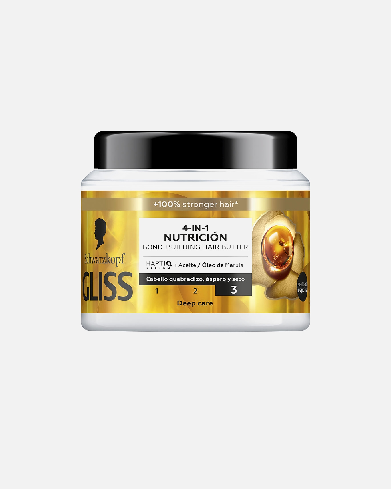 Haarmaske für Unisex Schwarzkopf GLISS OIL NUTRITIVE Maske 400 ml
