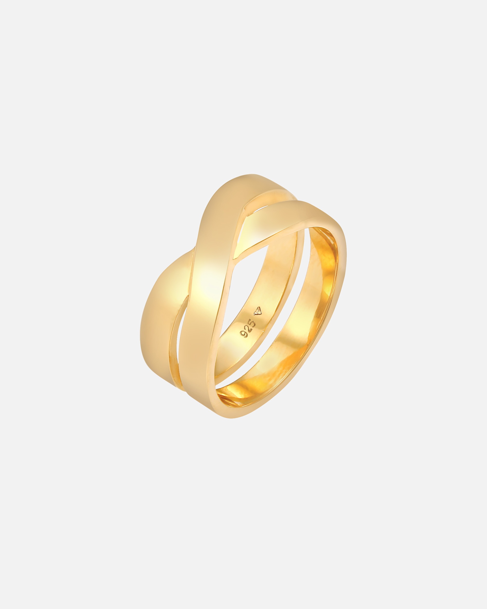 Ring für Männlich KUZZOI Herren Bandring Überkreuz Look 925 Silber 60