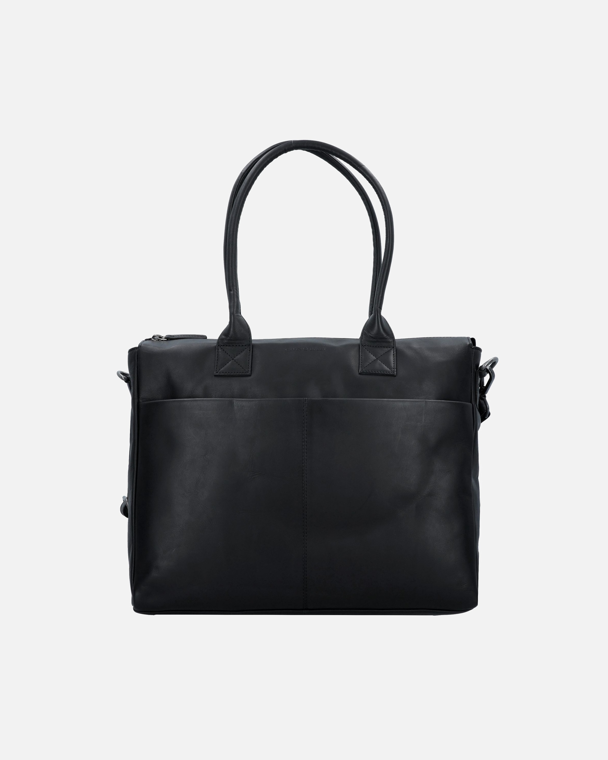 Laptoptasche für Männlich Greenburry Fiorentina Aktentasche Leder 39 cm Laptopfach black