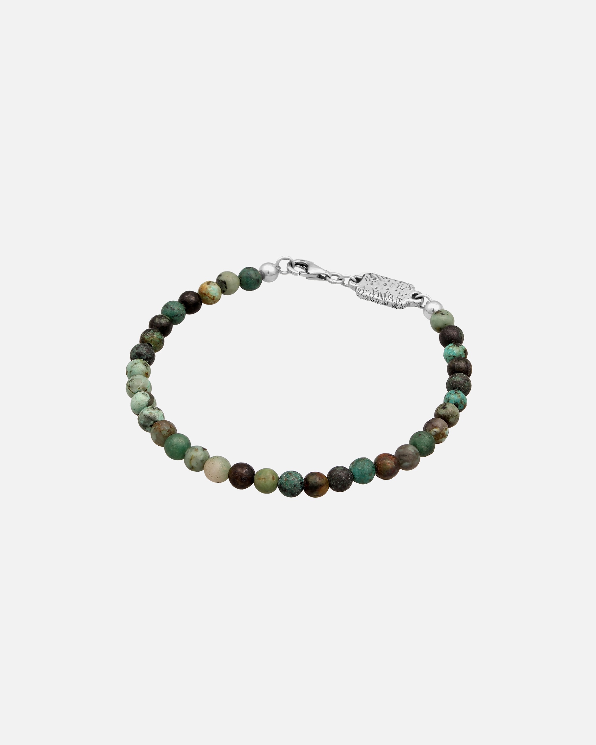 Armband für Männlich Haze & Glory Default Brand Line Afrikanischer Türkis Ozean Perlen 925 Silber 23