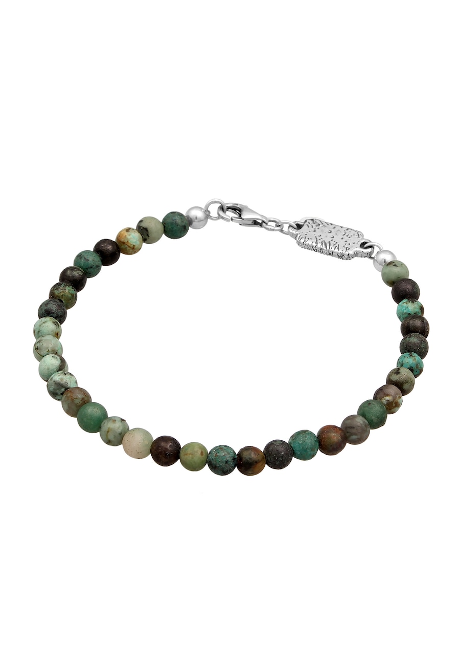 Haze & Glory Afrikanischer Türkis Ozean Perlen 925 Silber 23 Herren