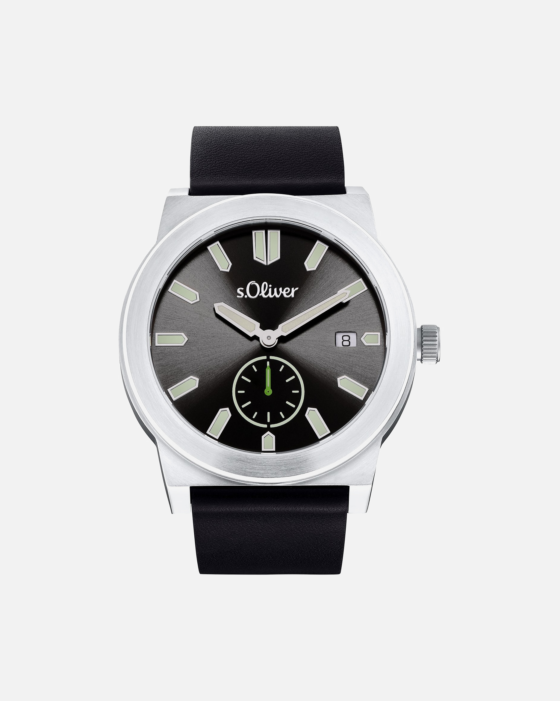 Uhr für Männlich s.Oliver Herrenuhr Edelstahl schwarz