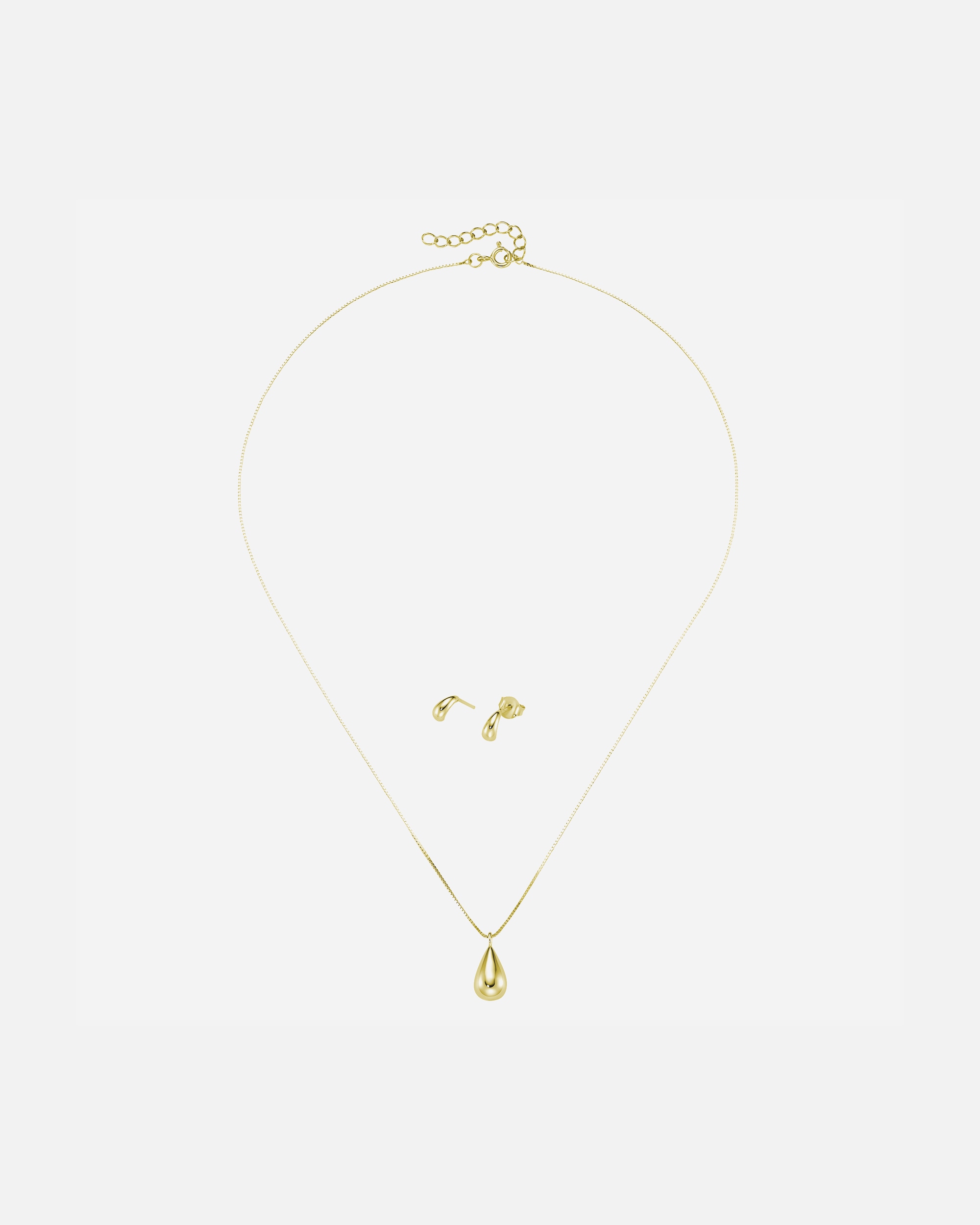 Schmuck für Unisex Smart Jewel Schmuckset Anhänger und Ohrstecker Tropfen, Silber 925 Gold