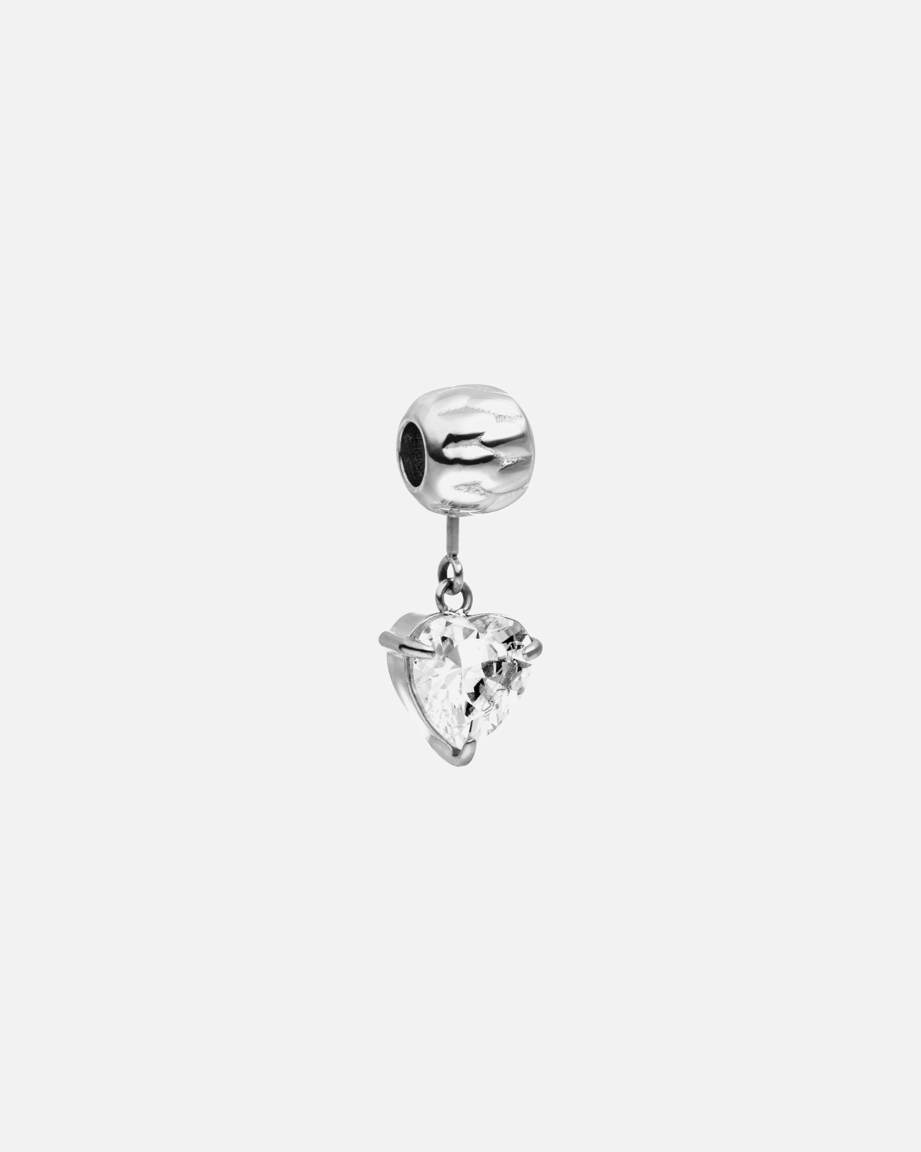 Schmuckanhänger für Unisex Purelei LEI White Heart Charm 100% Edelstahl Silber