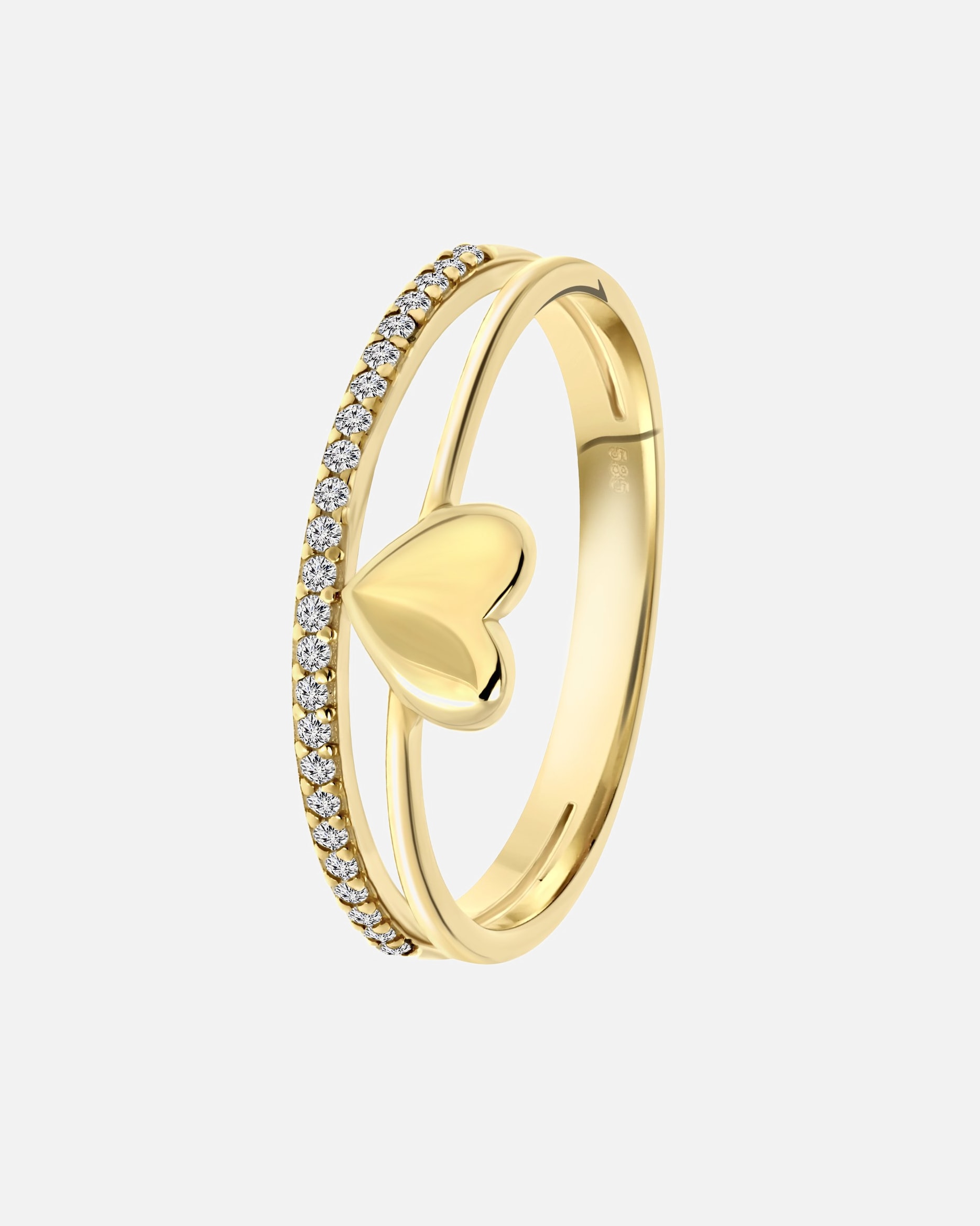Ring für Weiblich Lucardi Ringe 585 Gold - goldfarbig 585 Gold - 63mm