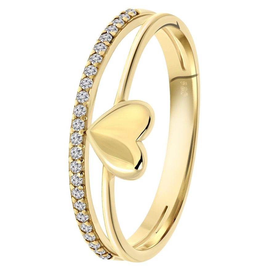 Lucardi Ringe 585 Gold - goldfarbig 53mm Damen