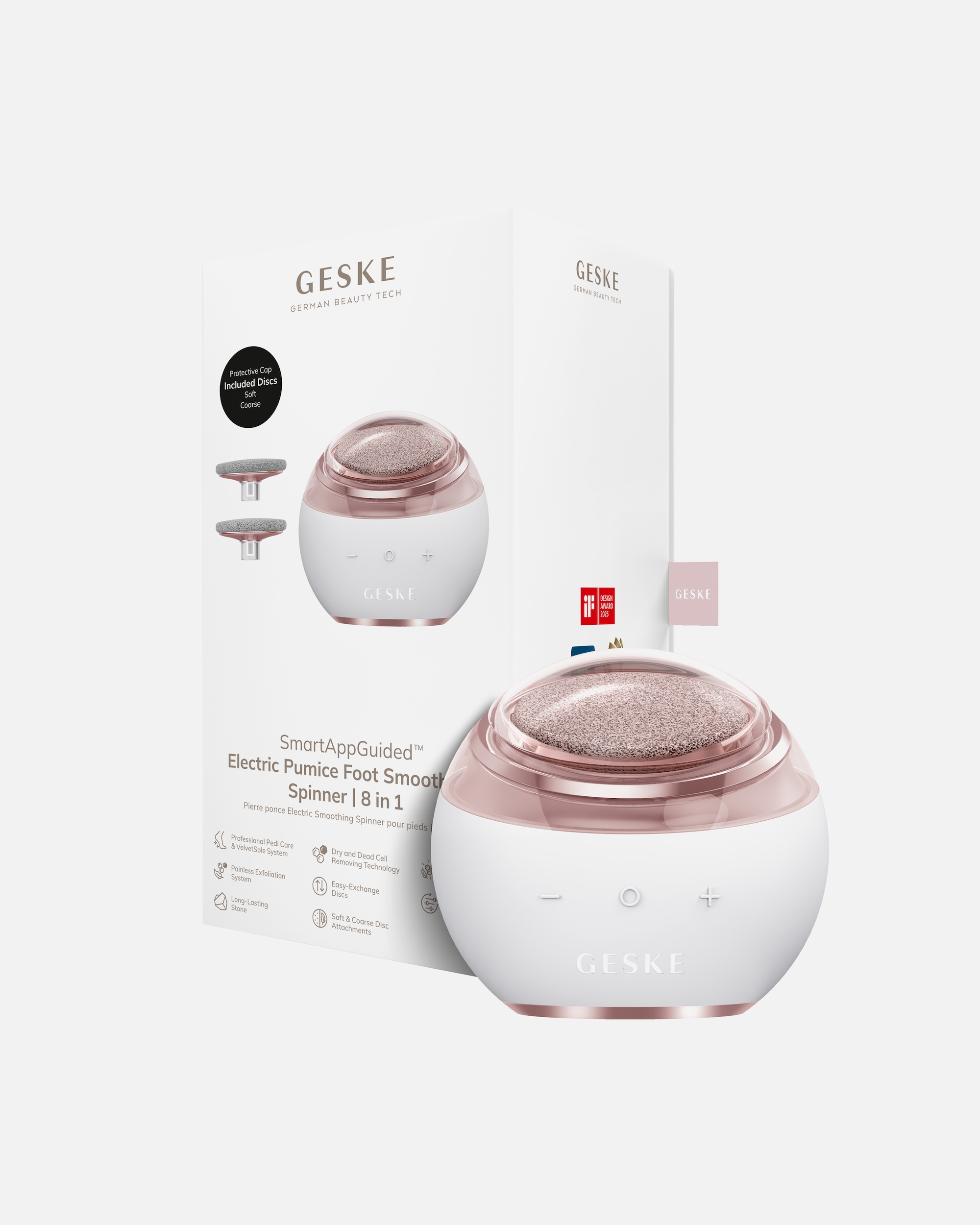 Hornhautentferner für Unisex GESKE GESKE Electric Pumice Foot Smoothing Spinner | 8 in 1 Starlight