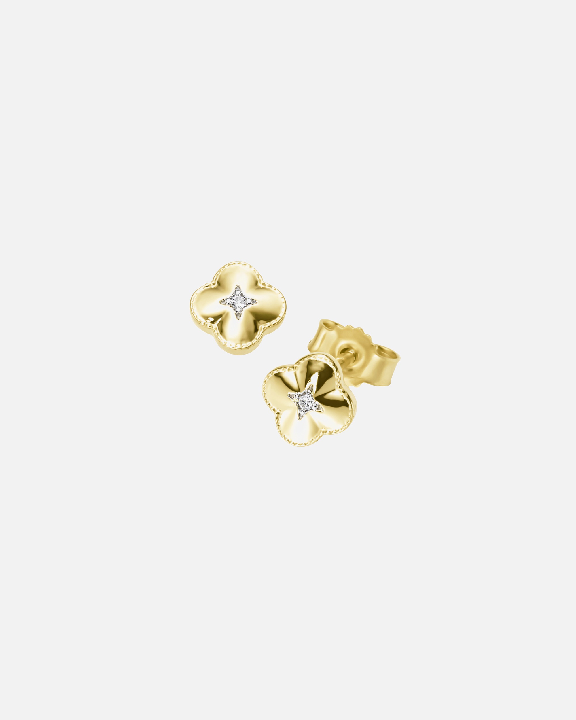 Ohrringe für Unisex Luigi Merano Ohrstecker mit Zirkonia, Gold 375 Onesize