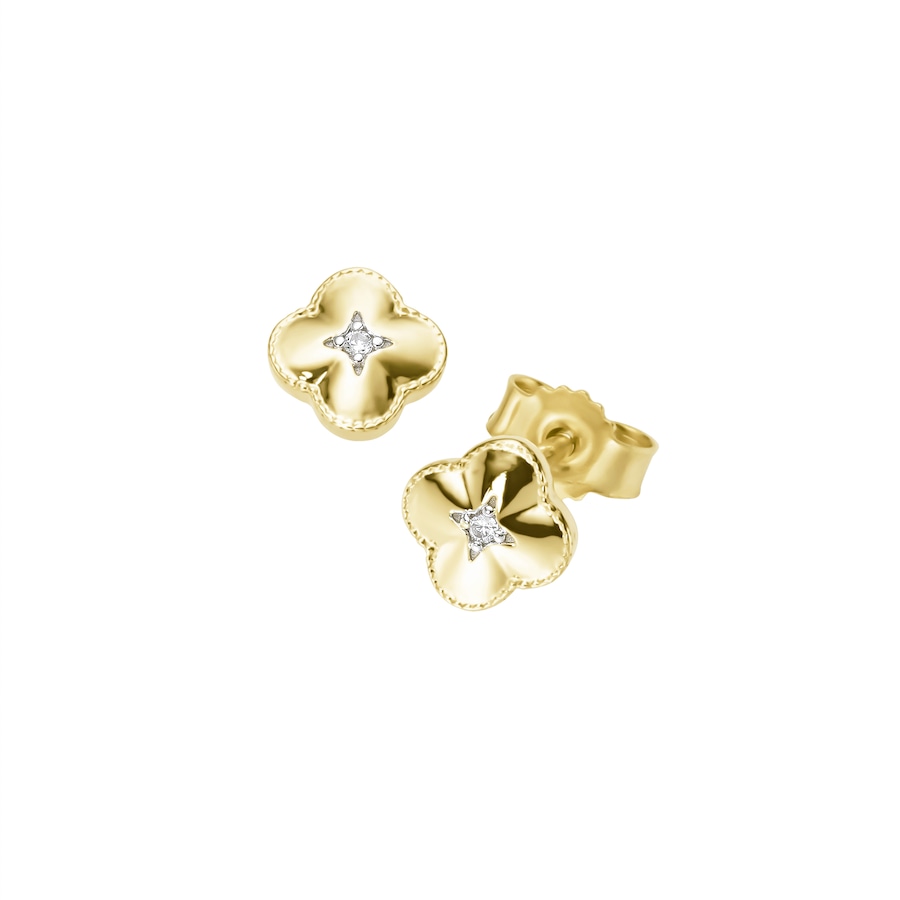 Luigi Merano Ohrstecker mit Zirkonia, Gold 375 Onesize