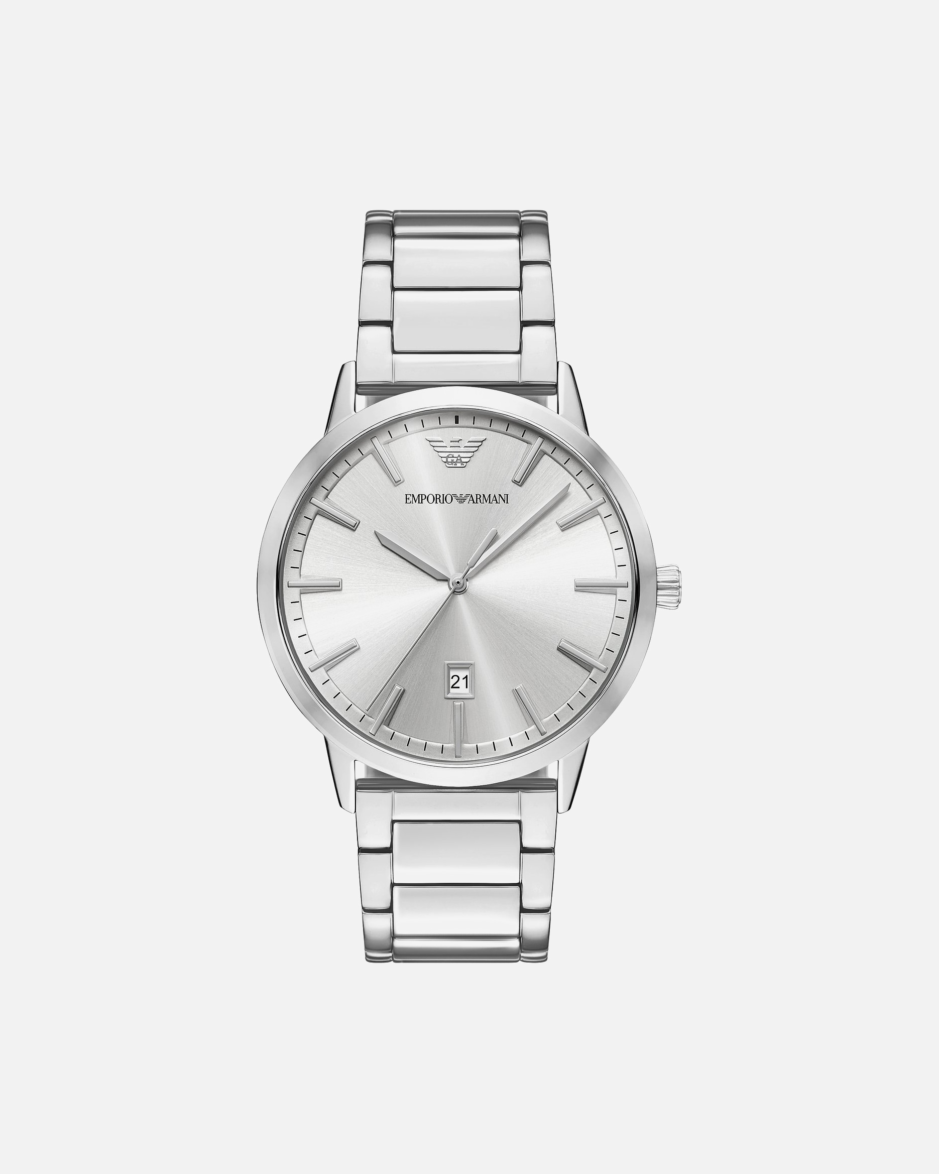 Uhr für Männlich Emporio Armani Herrenuhr Edelstahl silber