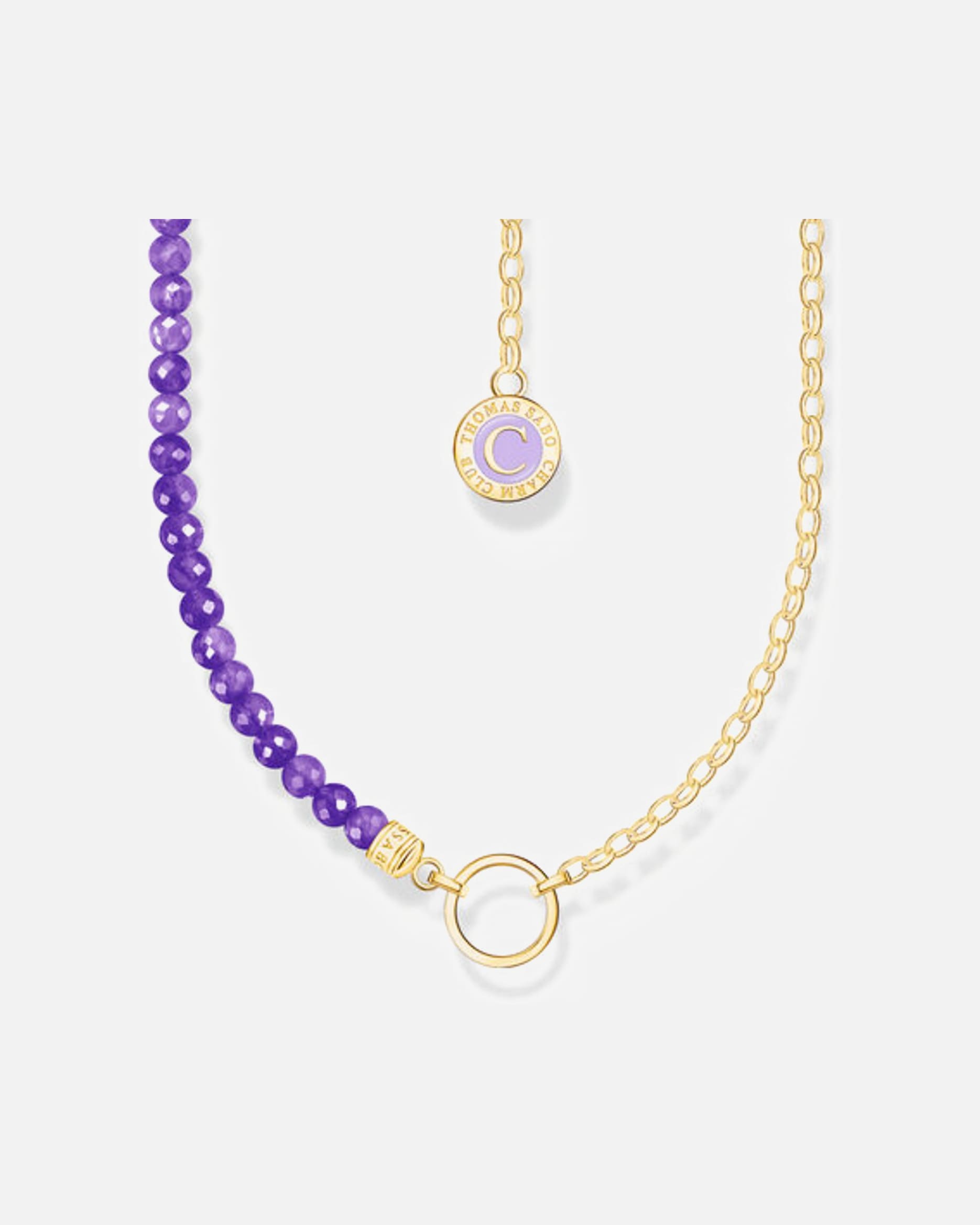 Halskette für Weiblich Thomas Sabo Kette 925er Silber, Emaille violett