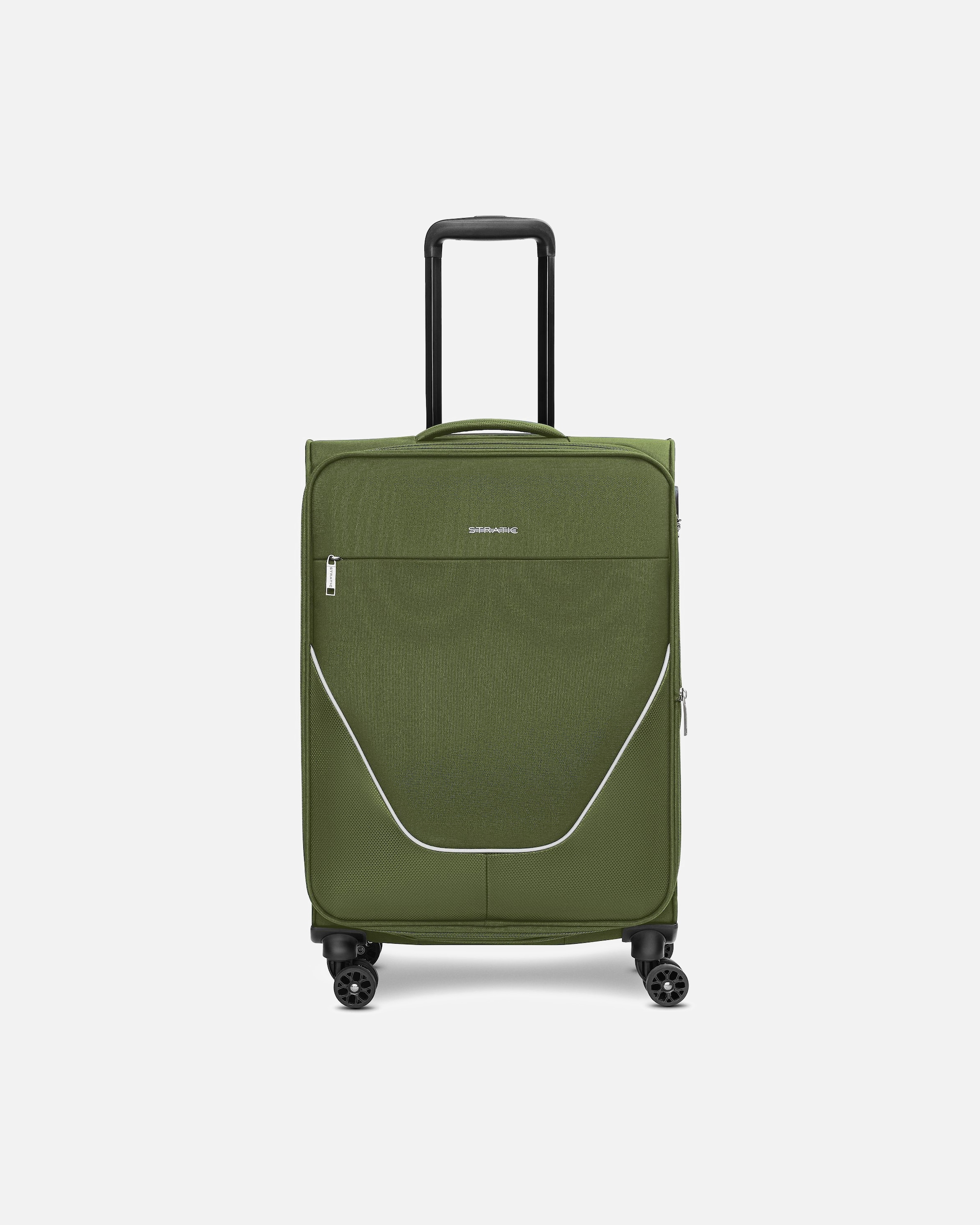 Trolley für Männlich Stratic taska 4-Rollen Trolley M 65 cm mit Dehnfalte olive