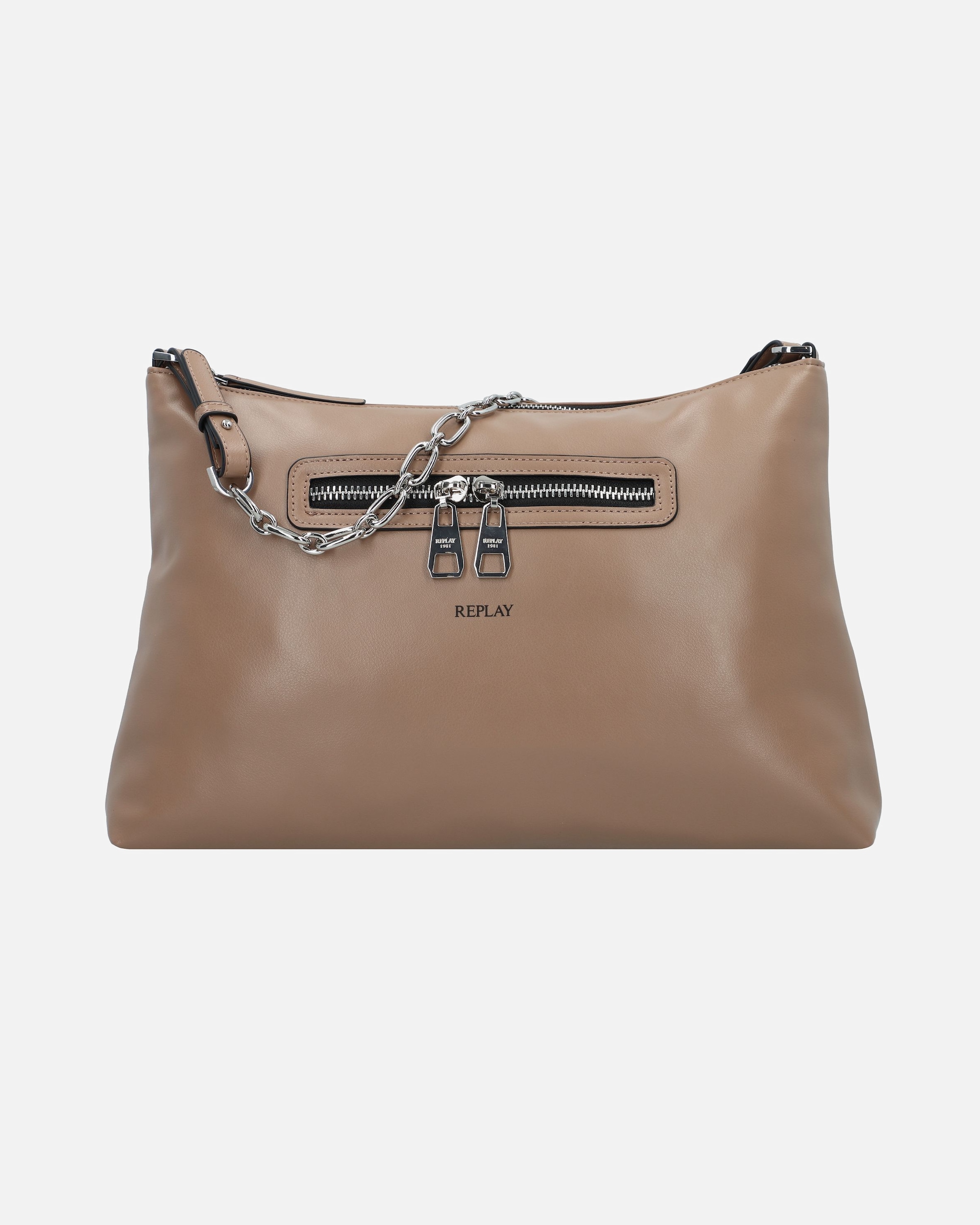 Tasche für Weiblich Replay Schultertasche 39 cm dirty pale beige
