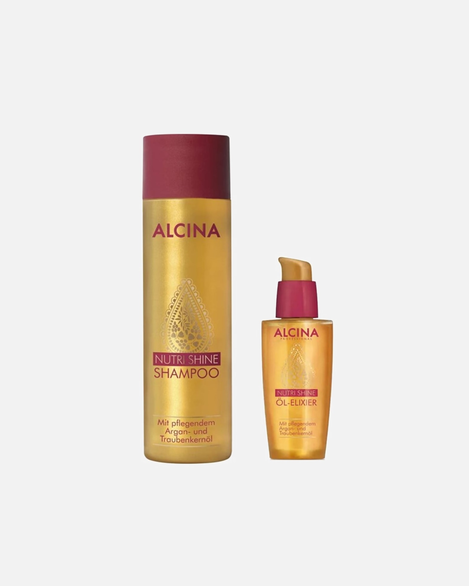 Haarpflegeset für Weiblich Alcina Nutri Shine Shampoo + Öl-Elixir Set* 1 Stück