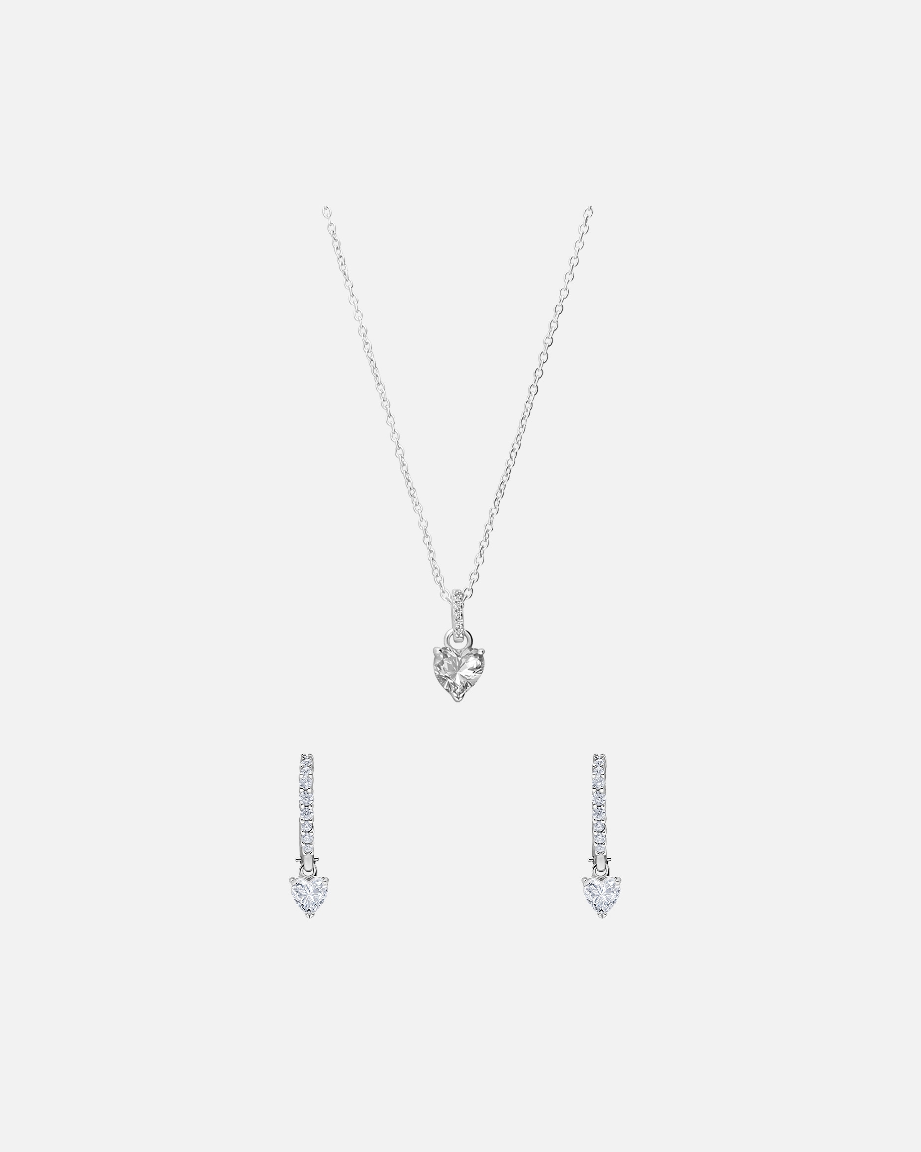 Schmuckset für Weiblich Lucardi Schmuckgeschenkset 925 Silber Silber - 45.0