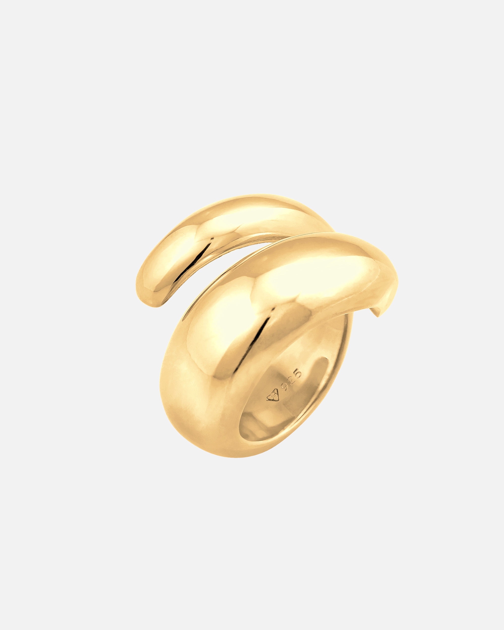 Ring für Weiblich Nenalina Wickelring Glänzend Modern Statement 925 Silber 60
