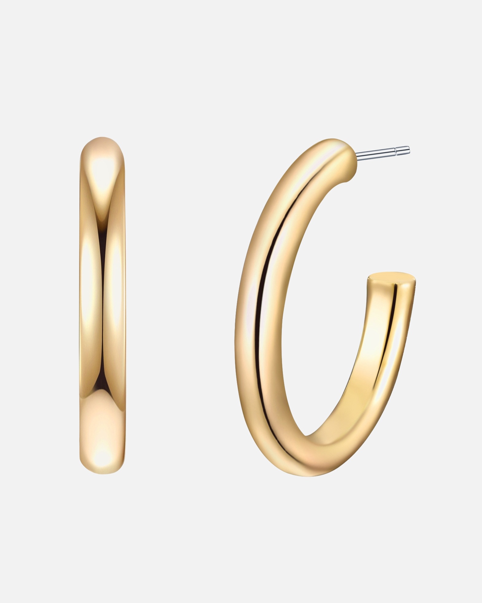 Creolen für Weiblich Yokoamii Creolen Metall-Legierung in Roségold Gold