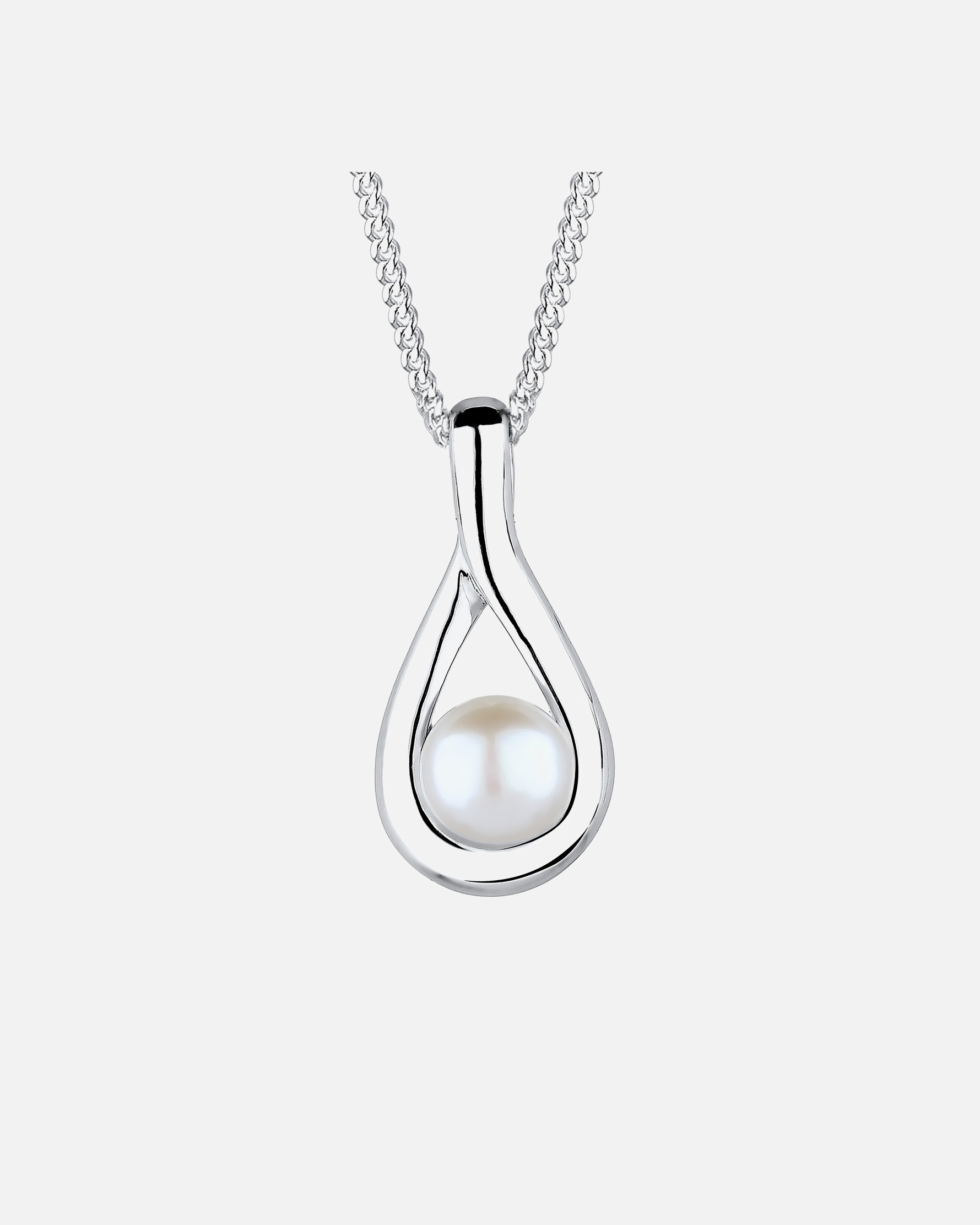 Halskette für Weiblich Elli Elli Naszyjnik Infinity Süßwasserzuchtperle 925 Silber 45 cm