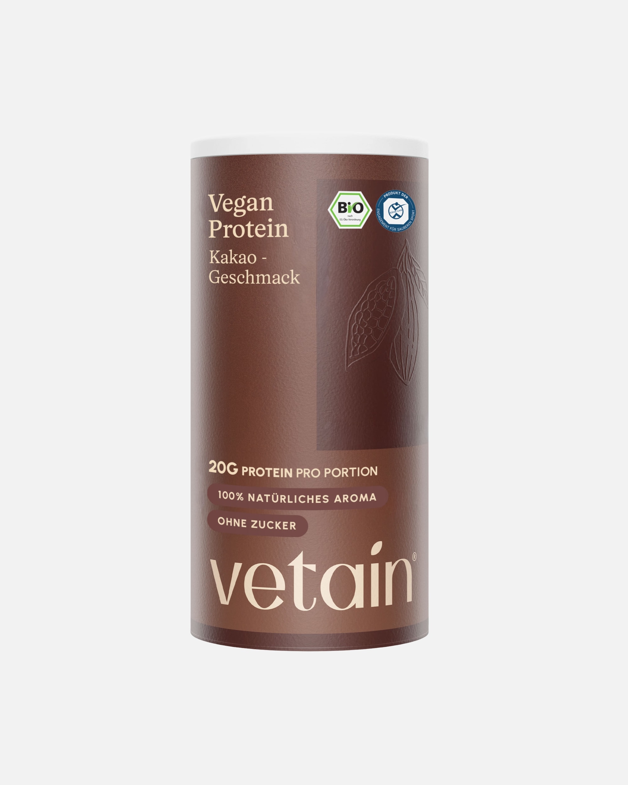 Protein & Shakes für Unisex Vetain Default Brand Line Bio Vegan Protein Pulver - Aus 4 pflanzliche Proteinquellen Kakao
