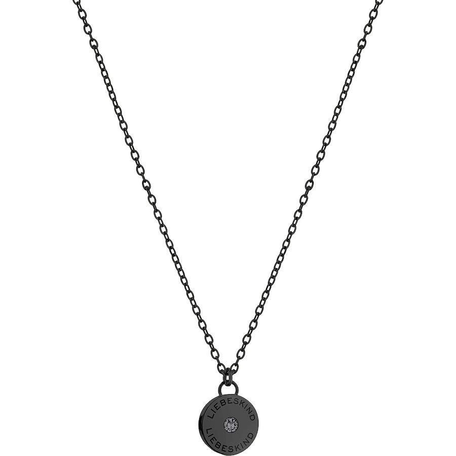 Liebeskind Kette Edelstahl schwarz Schwarz Damen