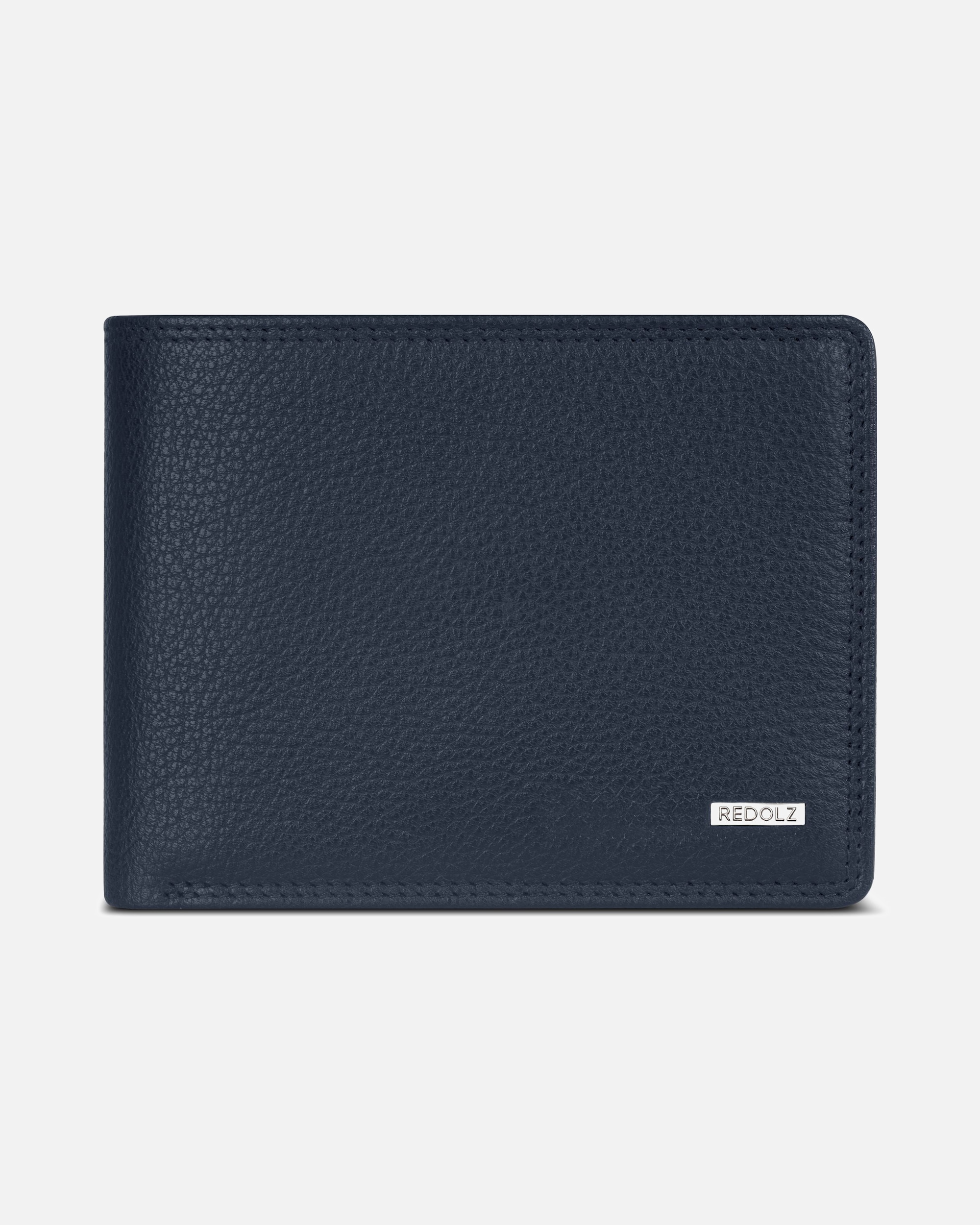 Portemonnaie für Männlich Redolz Leather Essentials Herrengeldbörse navy