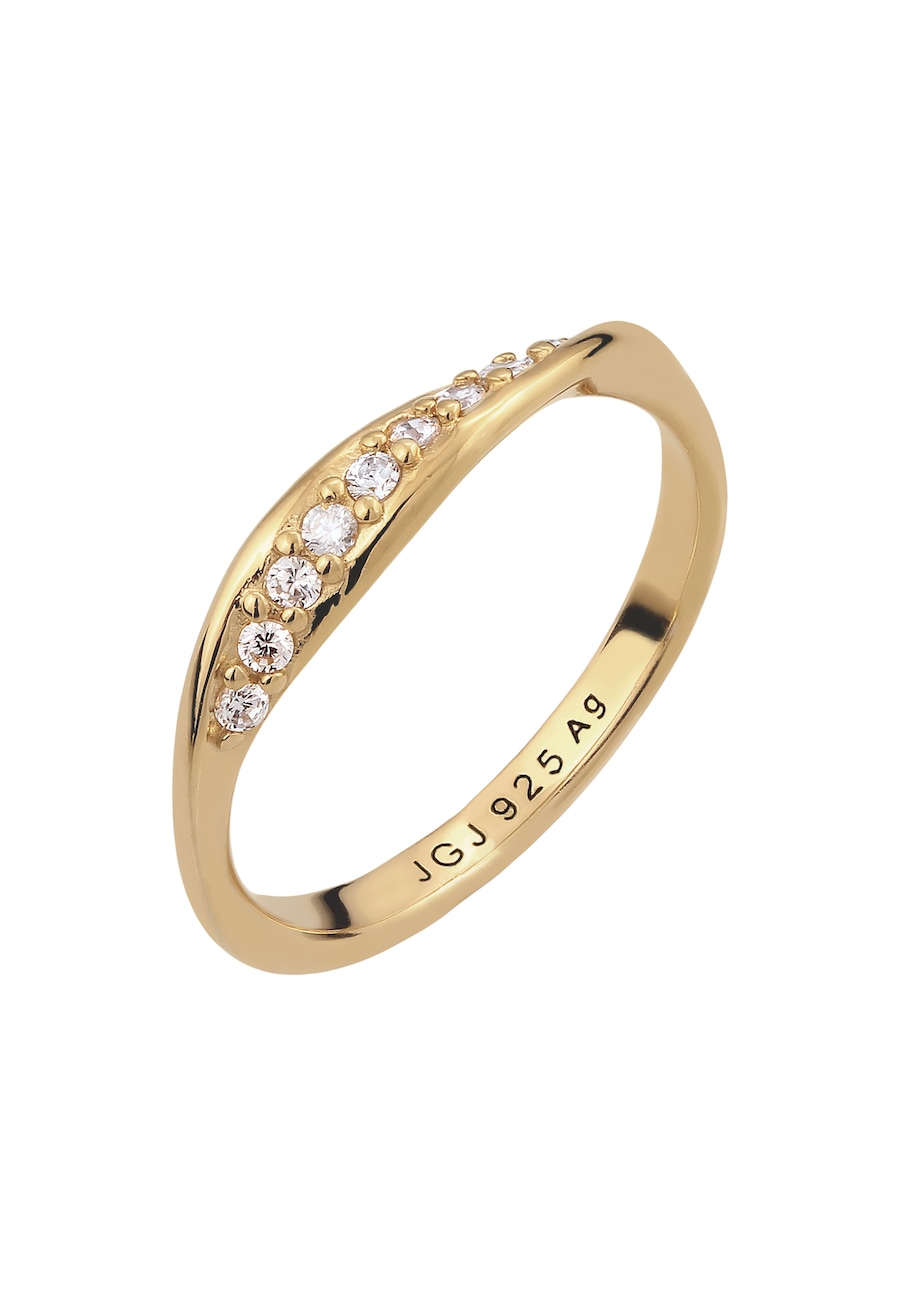 Elli DIAMONDS Laborgezüchtete Diamanten Weiß Brilliant Cut (0.18 ct) 925 Sterling Silber 54 Damen
