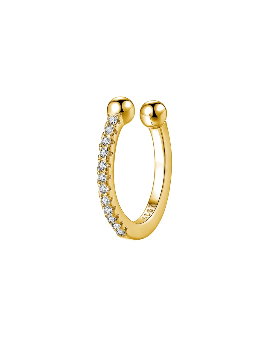 Hey Happiness Cuff Ohrring mit Zirkonia 925 Sterlingsilber Gold