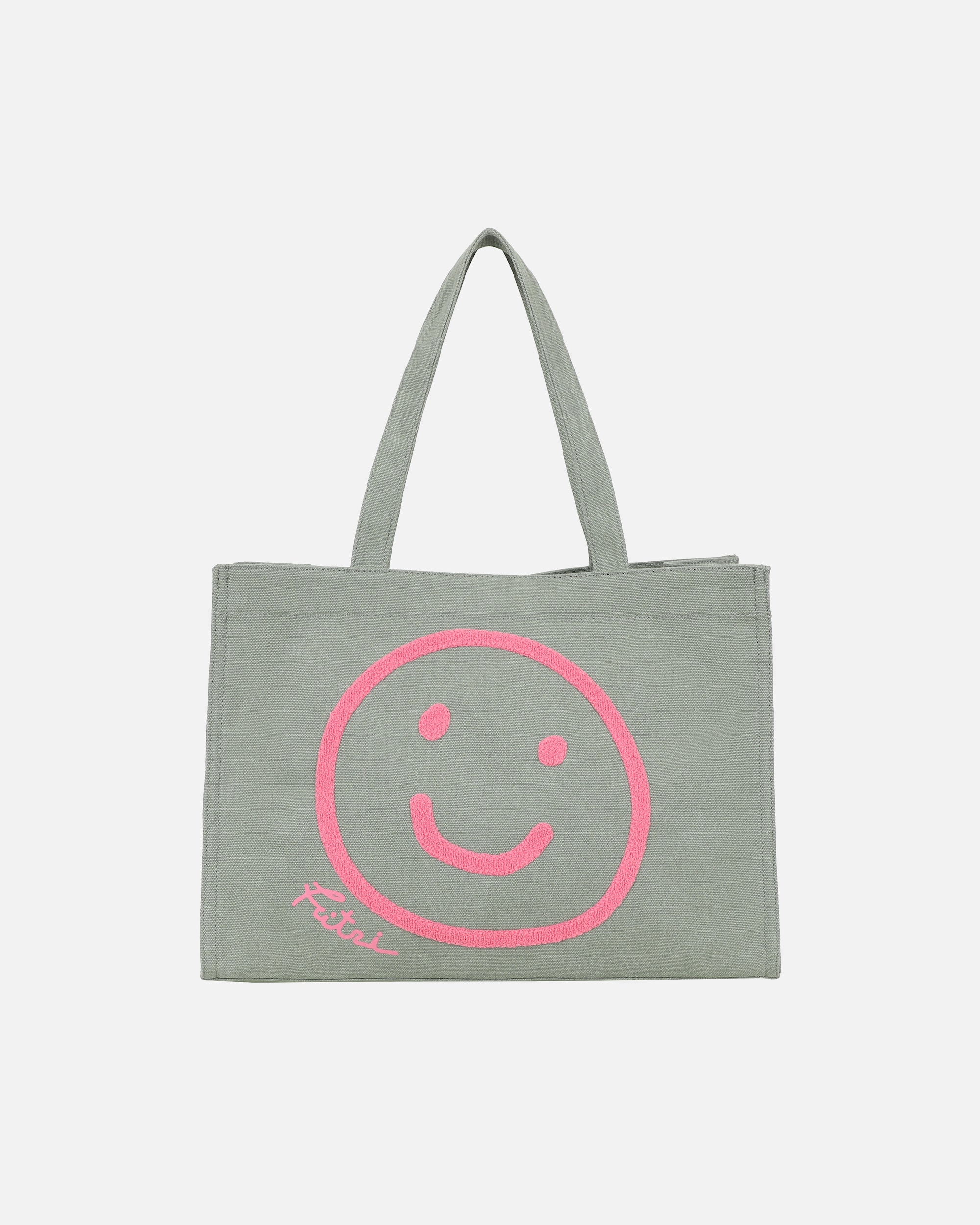Shopper für Unisex Fritzi aus Preußen Shopper Easy01 Limited Smile mit tollem Smiley-Print grün