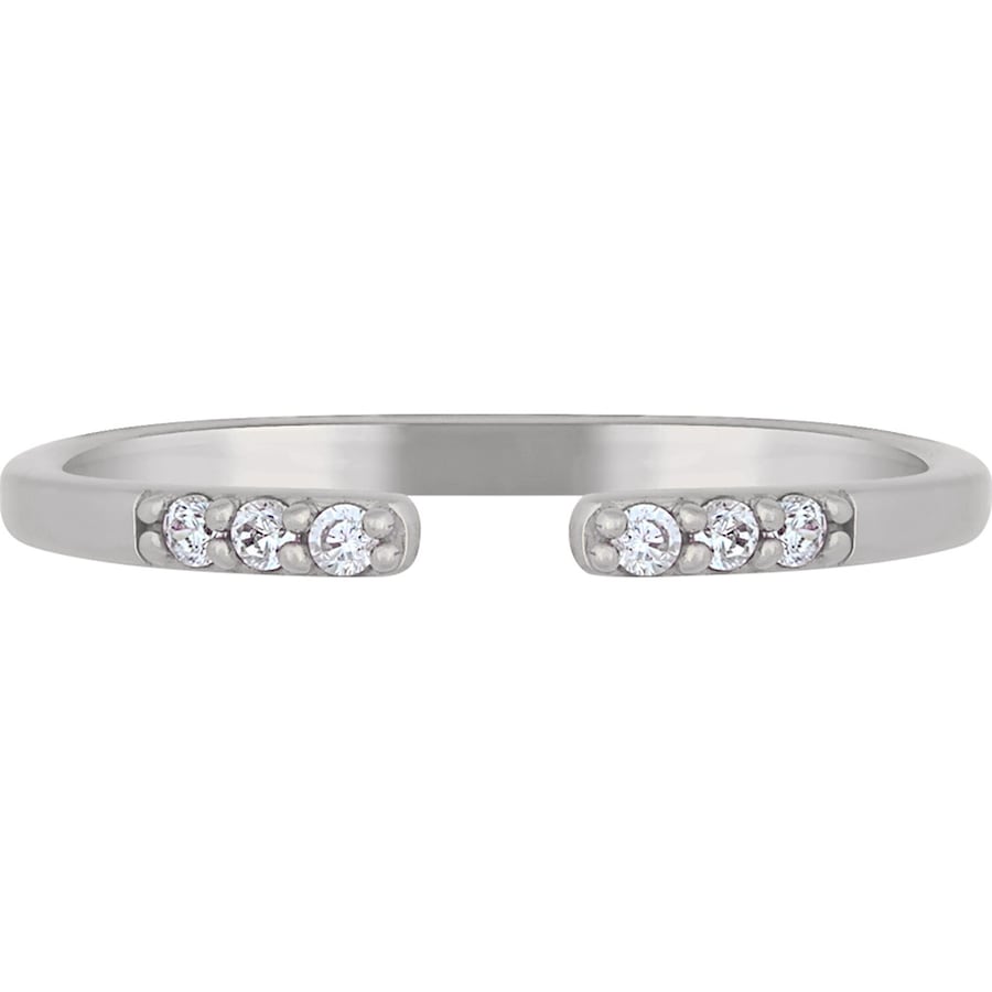 caï Cai Damen-Damenring 925er Silber 6 Zirkonia 60 32016384 56 Damen