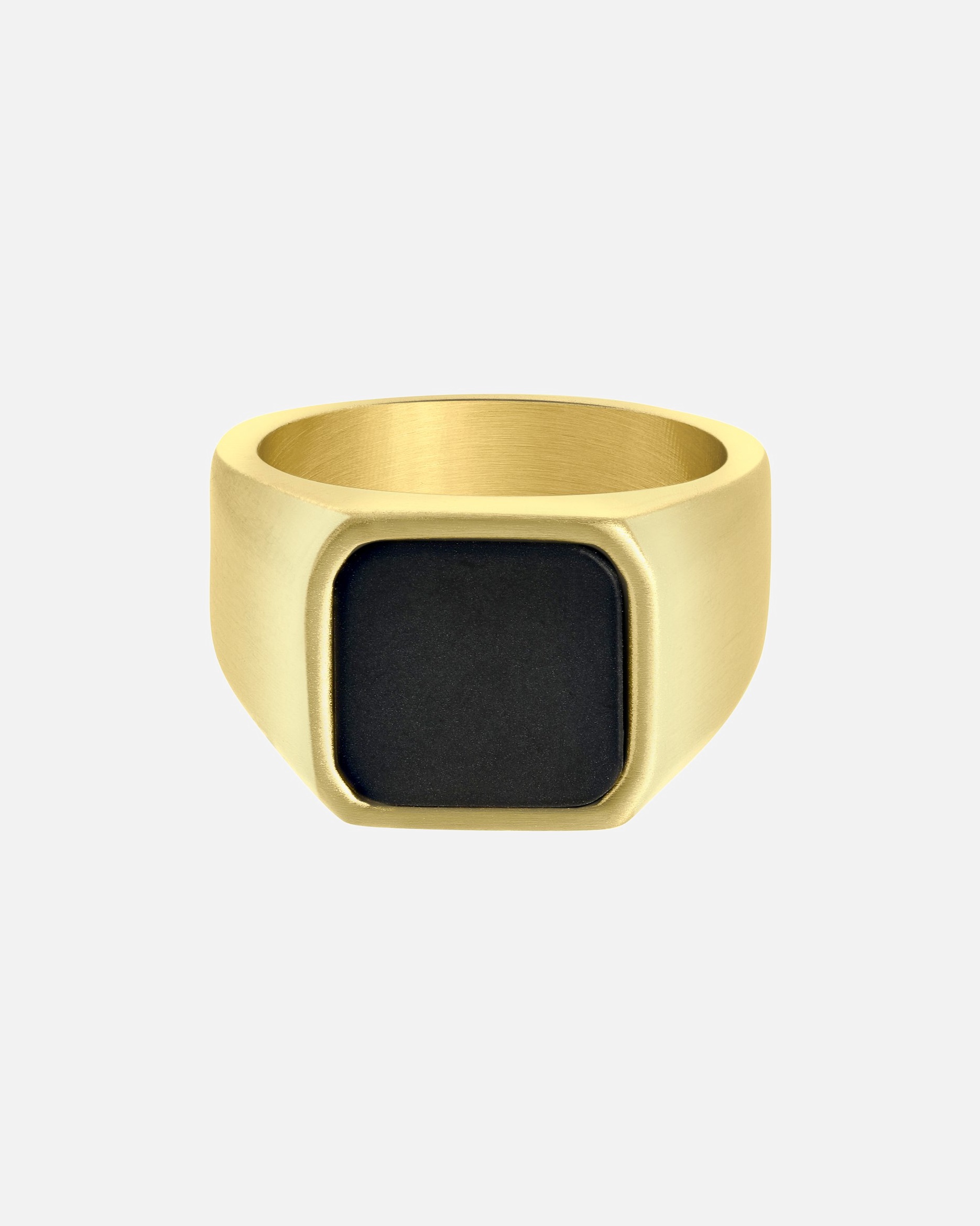 Ring für Männlich Lucardi Ringe Stahl - goldfarbig 69mm