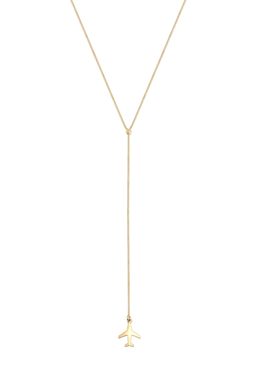 Elli Y-Kette Flugzeug Travel 925 Sterling Silber 40 Damen