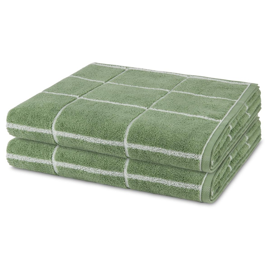 ROSS Duschtuch-Set Sensual Skin (2er Set) Piniengrün Grau