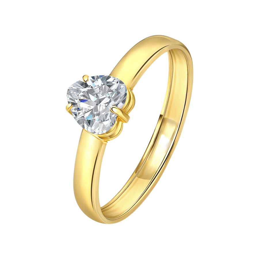 Lucardi Ringe 9 carat 585 Gold - 52mm Damen