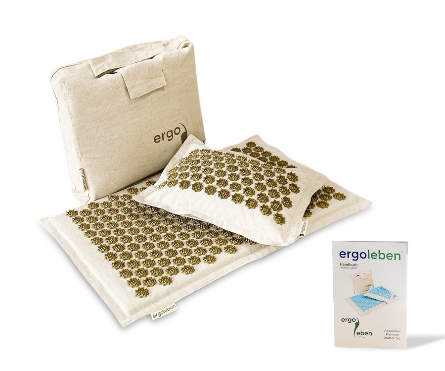 ergoleben Akupressur Premium Matten Set braun