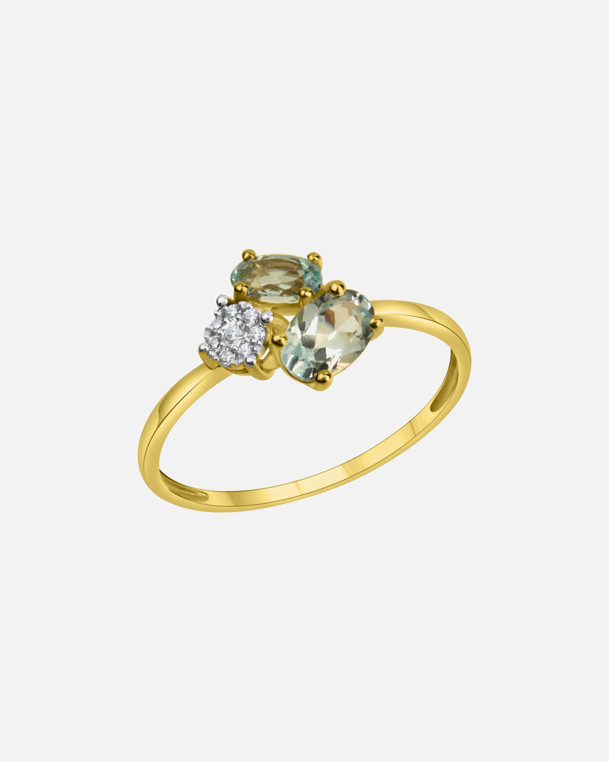 Ring für Weiblich Fascination by Ellen K. Ring 375/- Gold Blautopas beh. hellblau 054 (17,2)