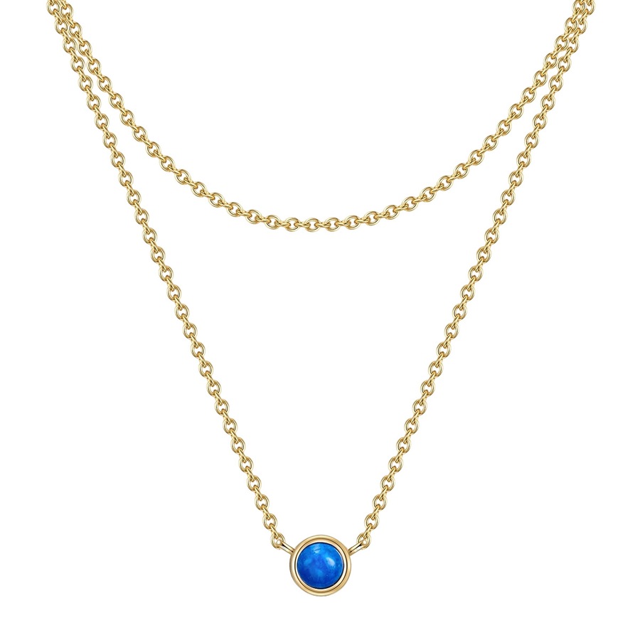 Glanzstücke München Halskette Sterling Silber Rosenquarz in Gelbgold Blue Damen