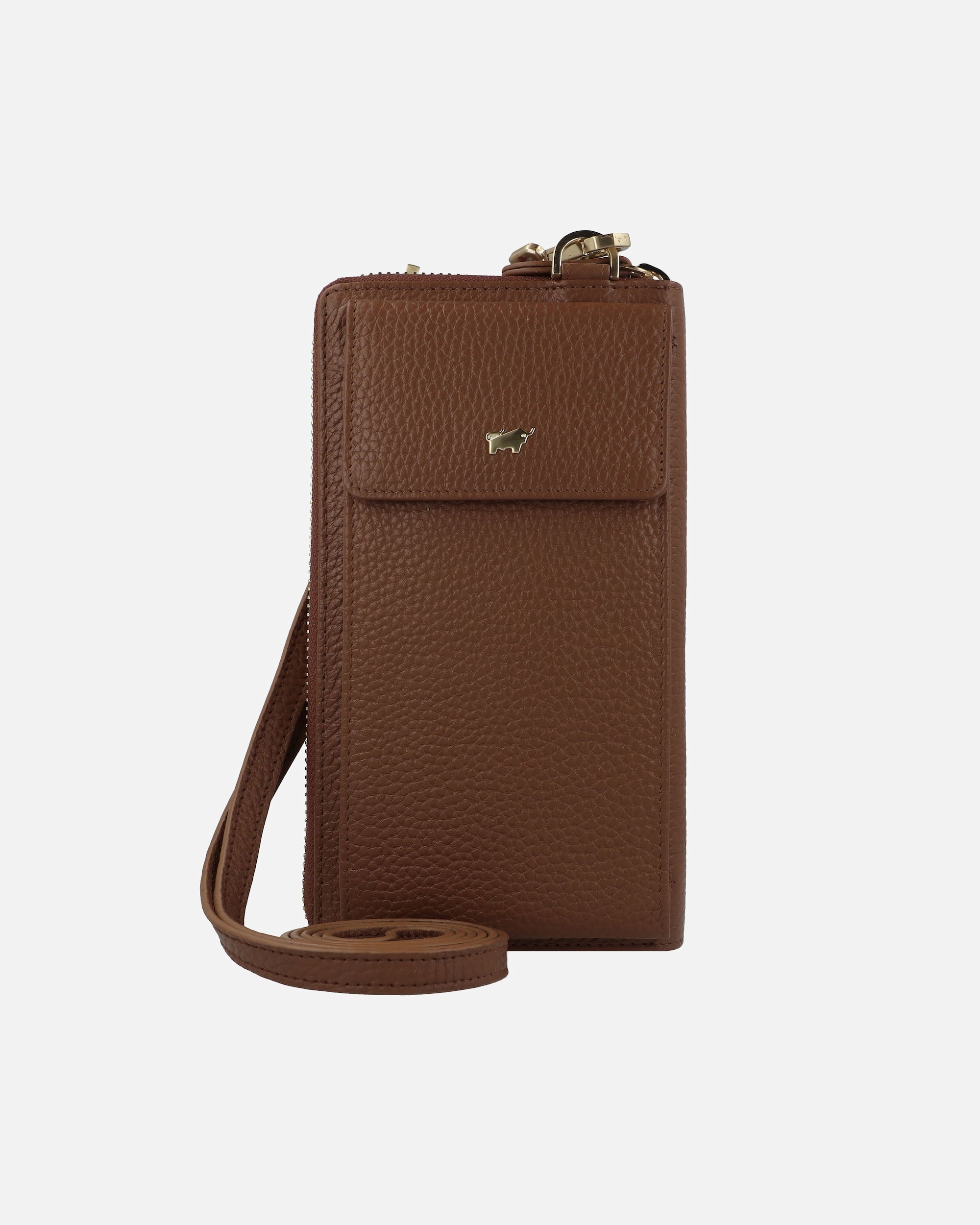 Handy Accessoire für Weiblich Braun Büffel Asti Handytasche Leder 11 cm saddle brown