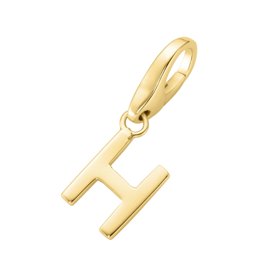 Giorgio Martello Milano Charm Buchstabe H, Silber 925 Gold Damen