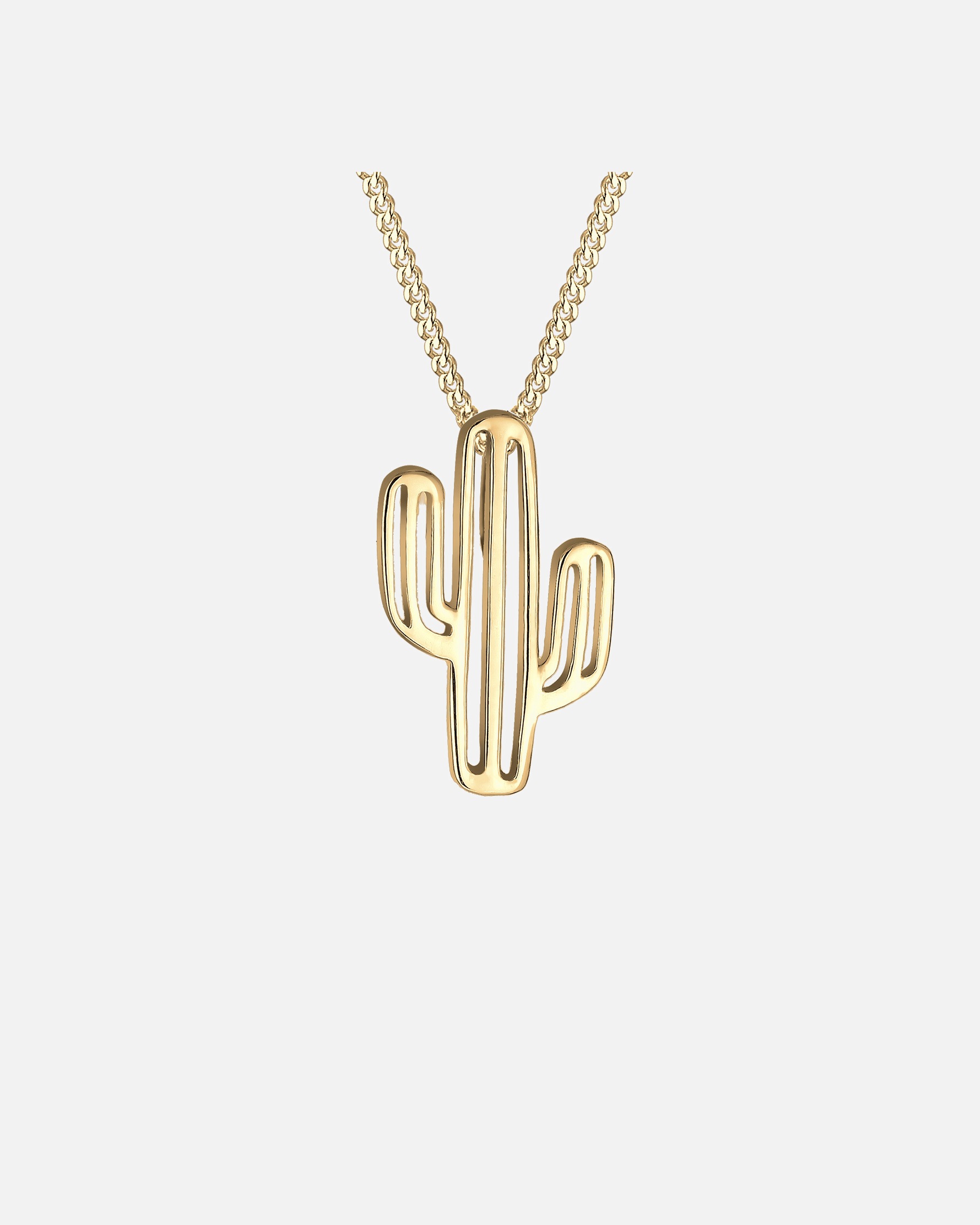 Halskette für Weiblich Elli Kaktus Wüste Boho Trend Symbol Anhänger 925 Silber 45