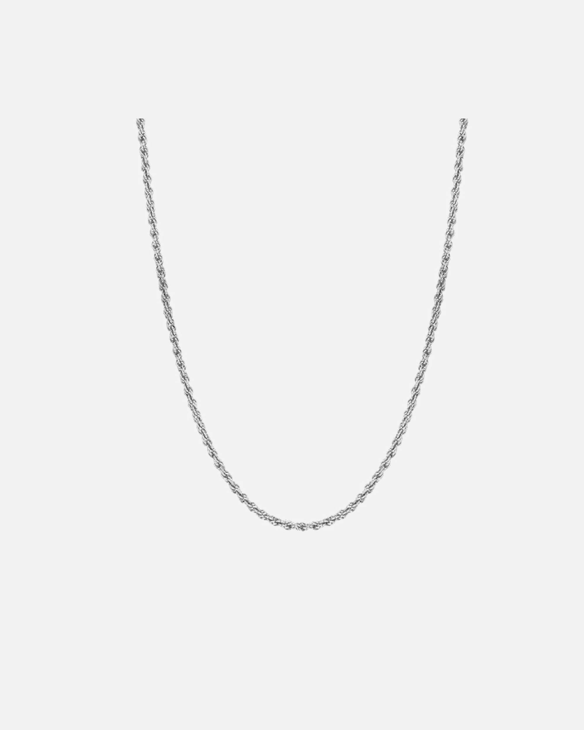 Halskette für Weiblich Hey Happiness Default Brand Line Gedrehte Kordelkette aus Edelstahl Silber