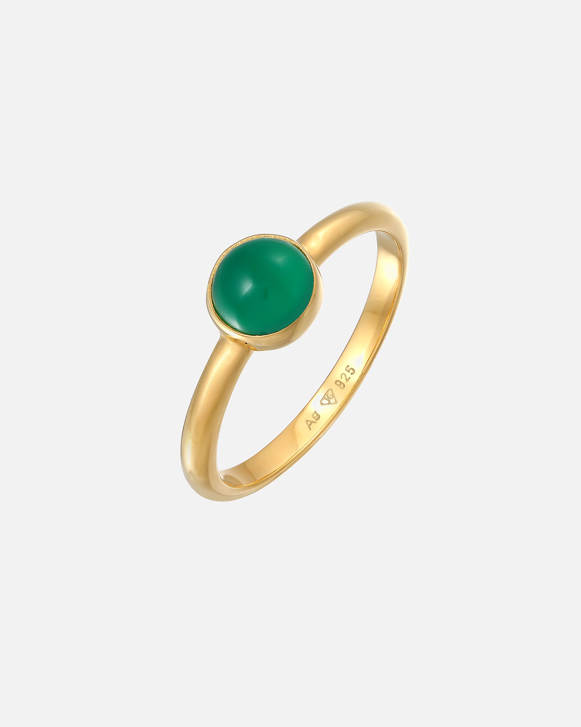 Ring für Weiblich Elli PREMIUM Achat Edelstein Solitär 925 Silber rhodiniert 52