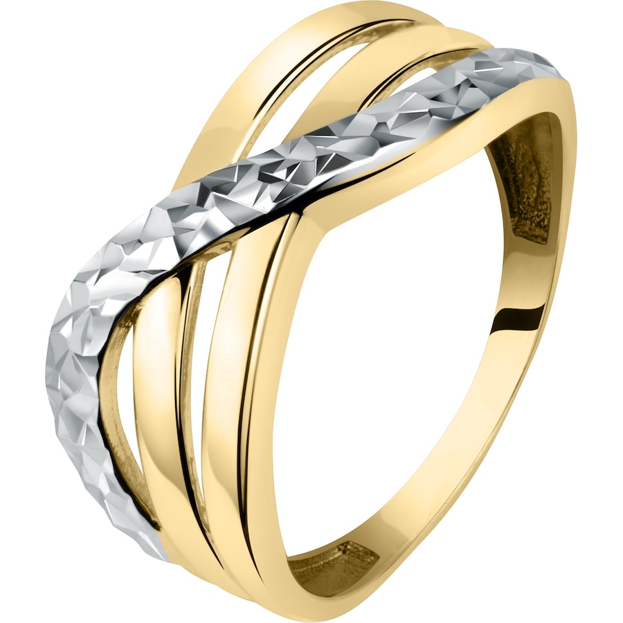 CHRIST Damenring 585er Gelbgold, Weißgold 52 Damen